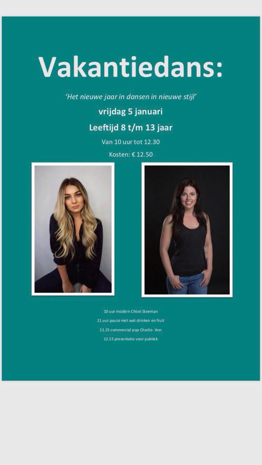 Kom tijdens de kerstvakantie naar twee Dans Workshops!