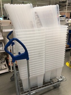foto kar ikea met opbergboxen