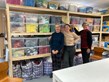 foto met Marga, Roos en Nelly voor de gevulde opbergdozen